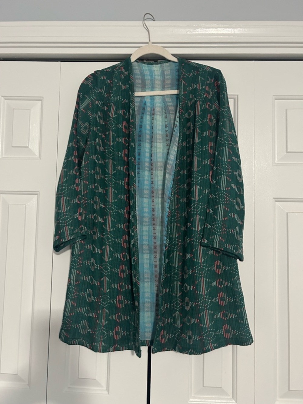 Ace & Jig Open Front Reversible Patterned Duster